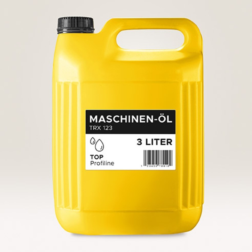 Plastový barel na chemikálie s polyesterovou etiketou