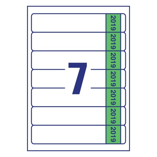 Etikety na pořadače, s letopočtem L4760J19-20 38 x 192 mm