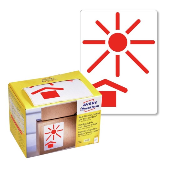 Etikety s varovnými symboly na zásilky 7253 Bližší specifikace: 200 Počet etiket / 1 Role