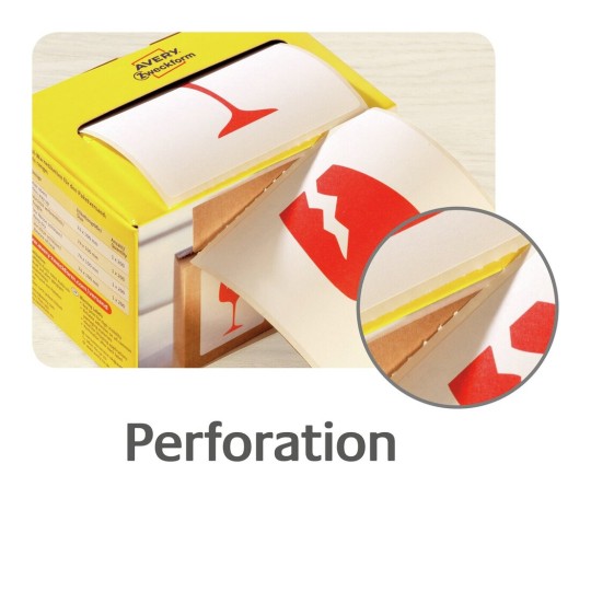 7252 4004182172520 Warnetiketten Perforation rot part