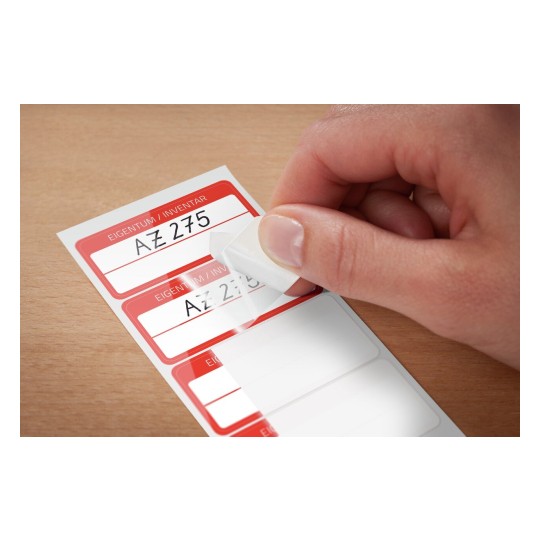 6904 4004182069042 Etikett Inventar Inventar-Etikett mit Laminat rot 2 part