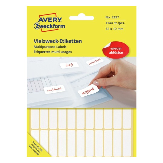 Univerzální etikety pro ruční popis, snímatelné 3397
