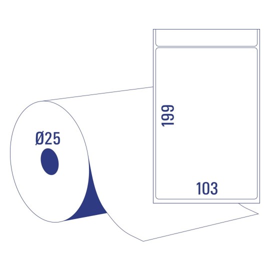 Termotransferové etikety na zásilky TT8060-25 103 x 199 mm