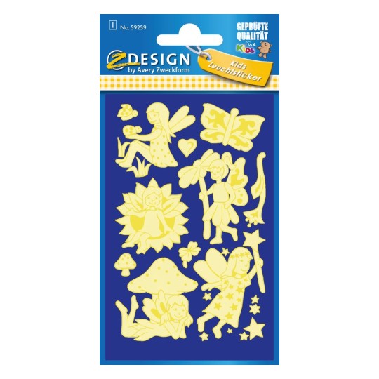 Dekorační etikety, svítící ve tmě 59259