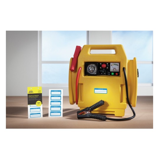 6924 4004182069240 Etikett Inventar Eigentums-Etikett Schachbrett blau 2 Felder anw