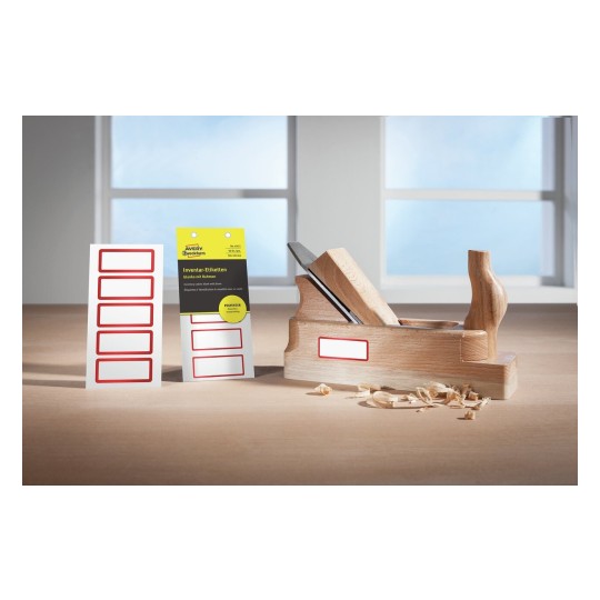 6915 4004182069158 Etikett Inventar Polyester rot blanko anw