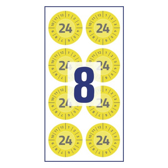 Revizní štítky 6946-2024 Ø 30 mm