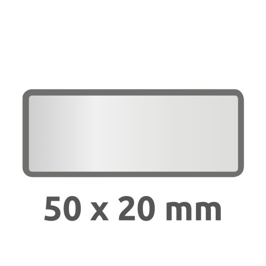 6913 4004182069134 Inventar-Etikett Polyester schwarz blanko 2 part