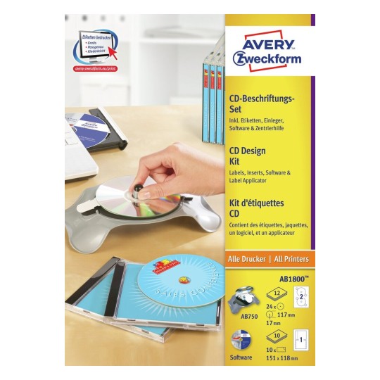 Etikety na CD, sada AB1800