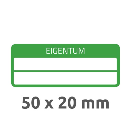 6926 4004182069264 Eigentums-Etikett Schachbrett gruen 2 Felder 2 part