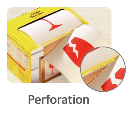 7253 4004182172537 Warnetiketten Perforation rot part