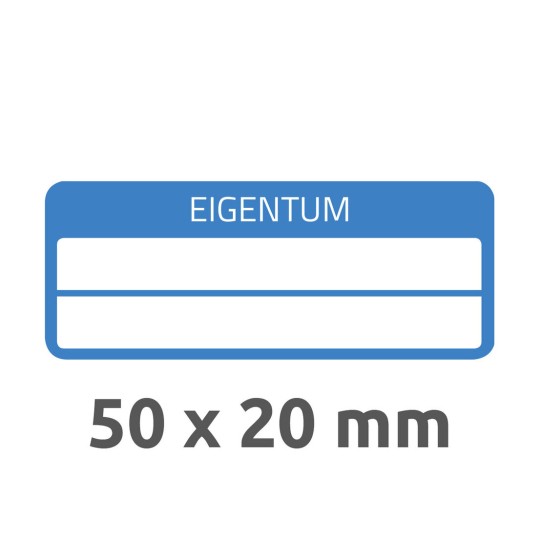 6924 4004182069240 Eigentums-Etikett Schachbrett blau 2 Felder 2 part