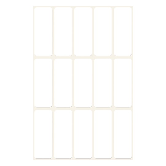 Obrázek jednotlivého listu, Článek: 3076, víceúčelové etikety, formát: 38 x 14 mm, 15 etiket/list?