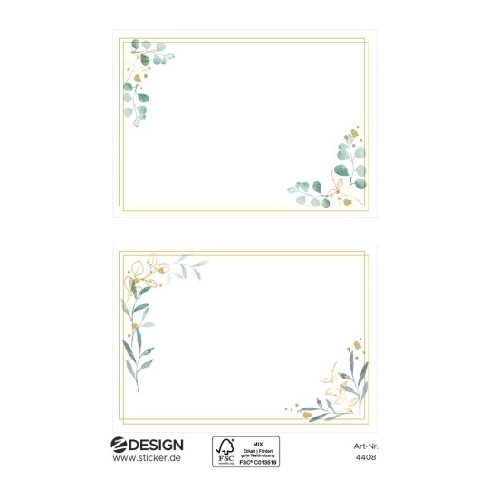 Obrázek samostatného listu, Článek: 4408, Nálepky k popisu, Formát: 85 x 160 mm, 2 nálepky/list?