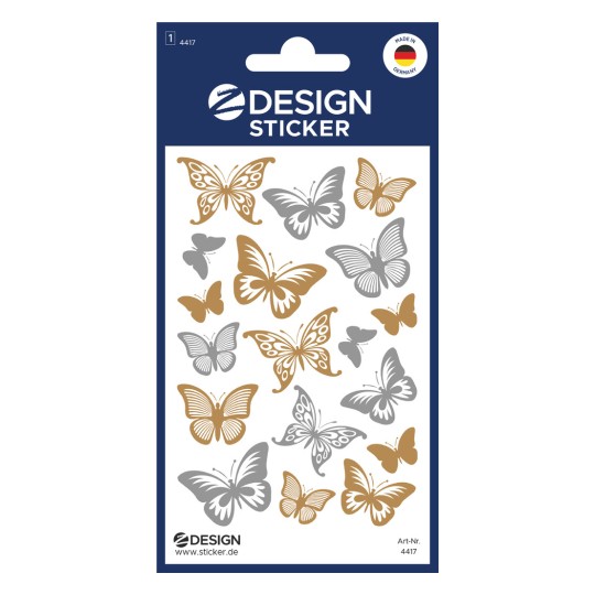 Balení obrázku: Z-Design, Produkt: 4417, Dekorativní nálepky, 85 x 160 mm, Malé balení, 18 nálepek / 1 arch?