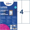 Obrázek balení s kartonovým archem: Avery Zweckform velké pouzdra na jmenovky, článek: 4839XL, formát: 105 x 148 mm, vhodné pro tiskárny: laser černobílý, barevný laser, inkoustový, laser, obsah: 50 jmenovek / 52 štítků / 13 archů, /arch?
