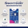Obrázek zobrazuje obal na produkt XL plastových držáků na jmenovky od Avery, zdůrazňuje vlastnosti jako snadnost online návrhu, udržitelnost, cenovou kvalitu a velikost.