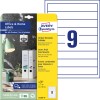 Obrázek balení s kartonovým listem: Avery Zweckform štítky na pořadače, Home Office, malé balení, článek: C32266-10, formát: 30 x 190 mm, vhodné pro tisk: Inkjet, laser černobílý, barevný laser, obsah: 90 kusů / 10 listů, 9 kusů/list?