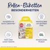 Obrázek zobrazuje balení rolí štítků Avery Zweckform, které zdůrazňuje funkce, jako je kompatibilita s Dymo LabelWriter, záruka vrácení peněz, kvalita za nízkou cenu a jeho klimaticky neutrální status.