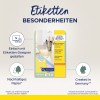 Obrázek zobrazuje balení pro Avery Zweckform mini organizační štítky, které zahrnují možnosti designu, informace o ekologickém papíru a poznámku o tom, že byly vyrobeny v Německu.