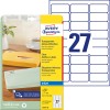 Balíček s etiketami: Adresní etikety Avery Zweckform, Článek: J4721-25, Formát: 63,5 x 29,6 mm, Vhodné pro tiskárny: Inkjet, Obsah: 675 etiket / 25 listů, 27 etiket/list?