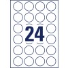 Výkres výseku jednotlivého listu A4, produkt: L3415-100, kulaté štítky, formát: ⌀ 40 mm, 24 štítků/list?