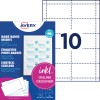 Zobrazení balení s etiketami: Avery Zweckform, Článek: L4727-20, Vkládací štítky, Formát: 54 x 90 mm, Vhodný pro tisk: Inkjet, barevný laser, černobílý laser, kopírky, Obsah: 200 vkládacích štítků / 20 listů, 10 karet/arch?