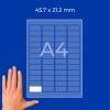 Diagram na listu A4 s mřížkou obdélníkových štítků a rukou vlevo dole?