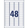 Výkres výseku jednotlivého listu A4, článek: L4778-8, samolepky na odolnou folii do nepříznivého počasí, formát: 45,7 x 21,2 mm, 48 etiket/list?
