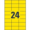 Razkreslení jednotlivého listu A4, článek: L6131-20, povětrnostně odolné fóliové etikety, formát: 70 x 37 mm, 24 etiket/list.