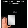 Porovnání velikosti s rukou, Článek: L6134-20, arch etiket s typovým štítkem, formát: 105 x 148 mm, barva: stříbrná?