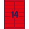 Výkres vysekávaného listu A4, Článek: L7263R-25, Štítky ve speciálních barvách, Formát: 99,1 x 38,1 mm, 14 štítků/list?