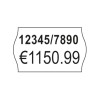 Jednoduchý obrázek štítku, Produkt: PLR1626, Etikety pro cenovky, 2řádkové, Formát: 26 x 16 mm, 1 200 etiket/role.