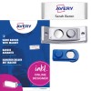 Obrázek balení s etiketovým archem: Avery Zweckform, Článek: POL35MA66-10DR, Magnetické jmenovky, Formát: 80 x 34 mm, Vhodnost pro tiskárnu: barevný laser, černobílý laser, inkoustová tiskárna, Obsah: 10 jmenovek / 32 vkládacích jmenovek / 2 archy, 16 karet/arch?